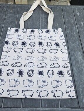 Cloth Hippo Tote Bag